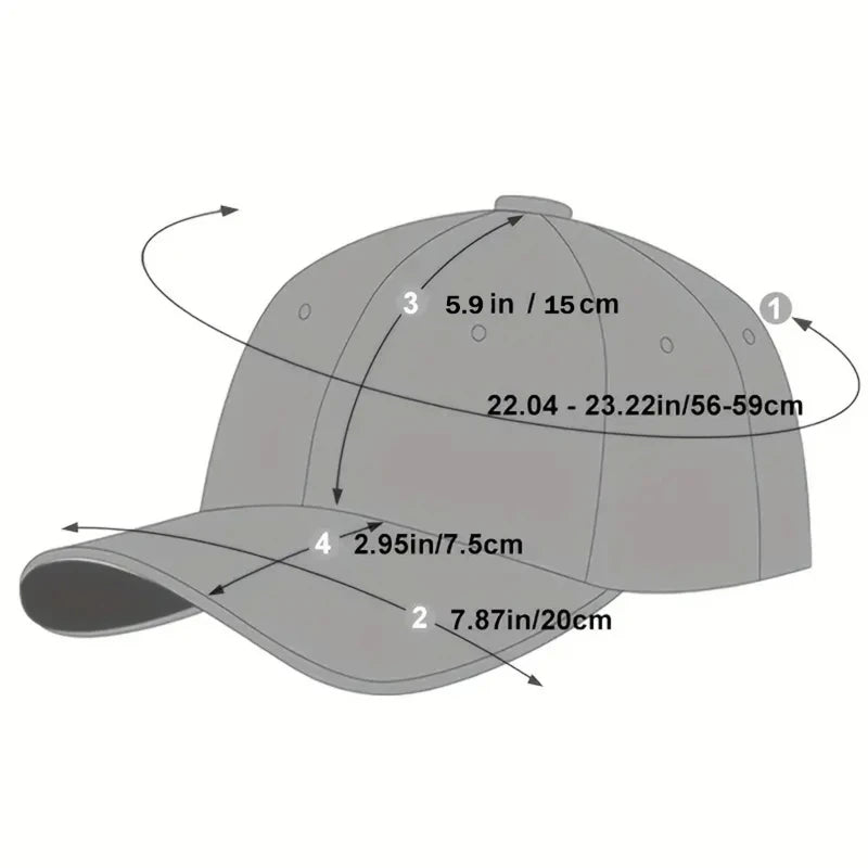 "Paris" Printed Baseball Cap Outdoor Fashion Accessories Adjustable Lightweight Fashion Handsome Unisex Sun Hat